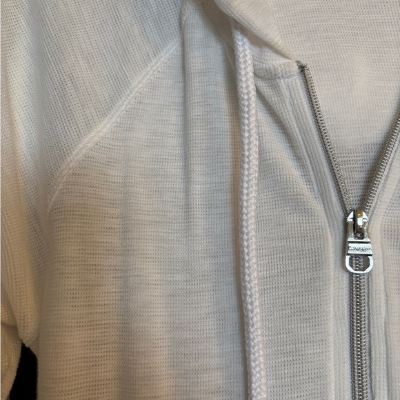 Calvin Klein performance lightweight zip up hoodie in white size medium - Picture 3 of 8